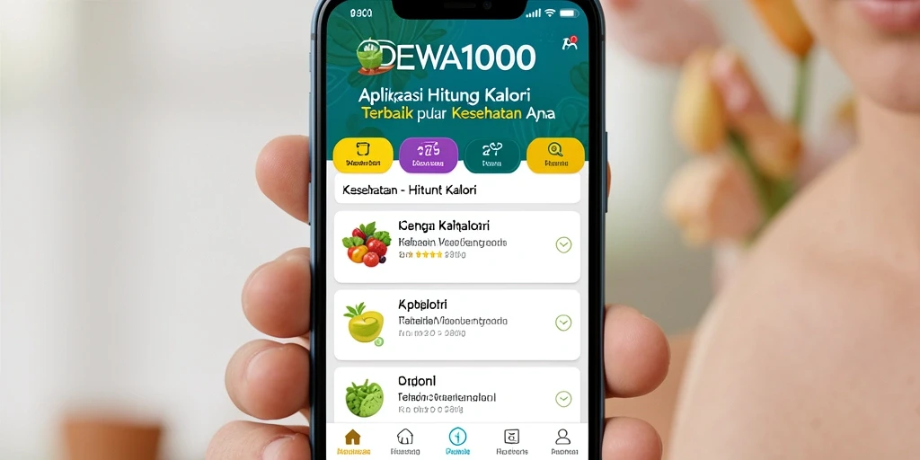 Antarmuka DEWA1000 yang menarik dan mudah untuk menghitung kalori.