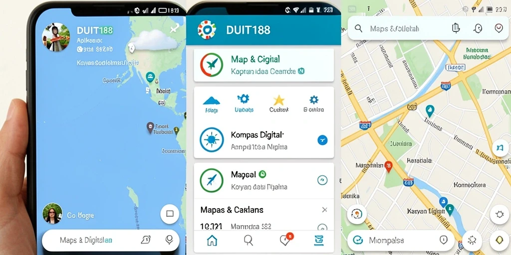 Tampilan antarmuka aplikasi Kompas Digital DUIT188 yang informatif.