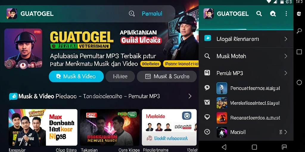Tampilan antarmuka GUATOGEL yang sederhana dan user-friendly.