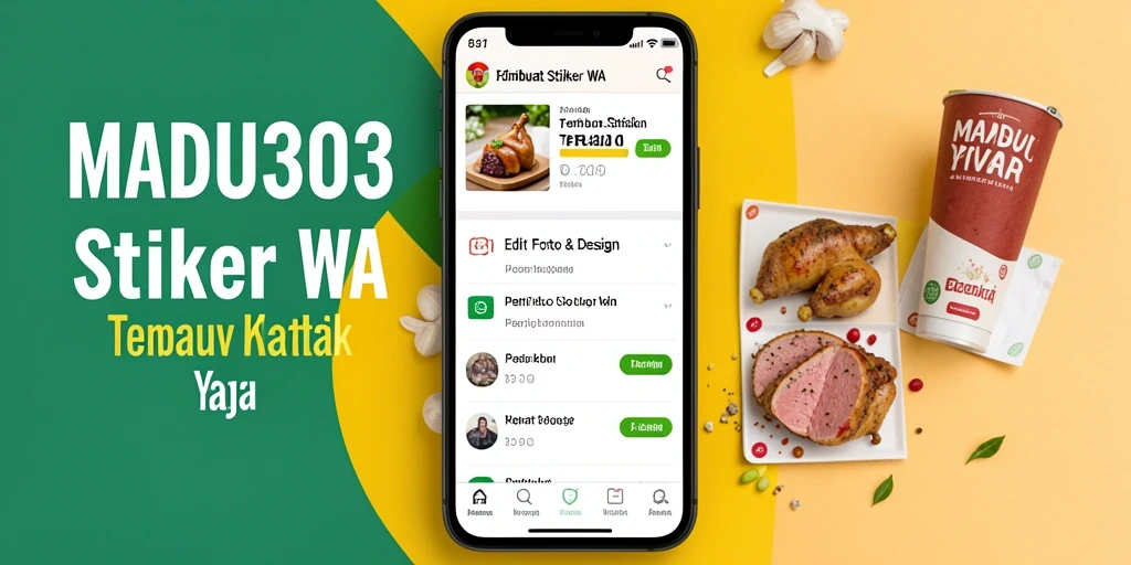 Tampilan antarmuka MADU303 dalam membuat stiker WhatsApp yang user-friendly.