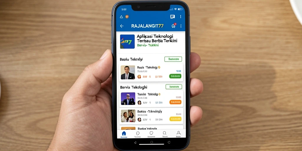Antarmuka RAJALANGIT77 menampilkan berita teknologi terkini dengan jelas.