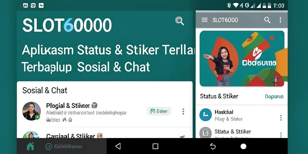 Antarmuka SLOT6000 yang user-friendly dengan berbagai pilihan stiker.