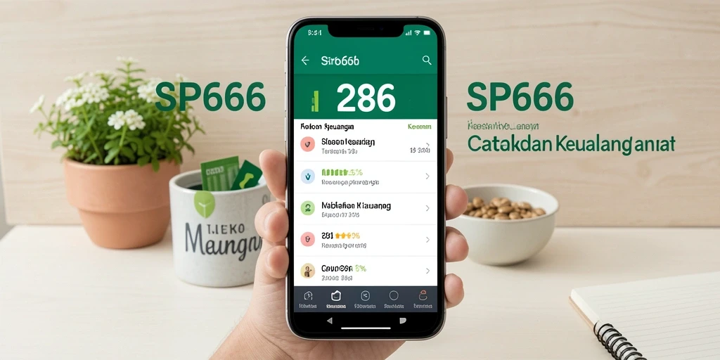 Antarmuka SP666 yang intuitif untuk Catatan Keuangan.