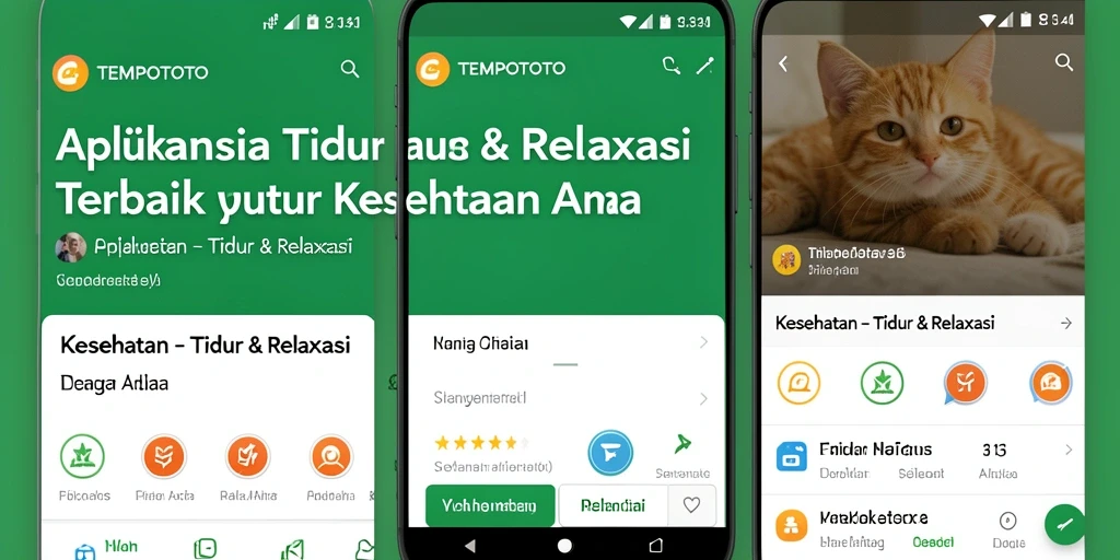 Antarmuka sederhana dan intuitif TEMPOTOTO untuk tidur yang lebih nyenyak.